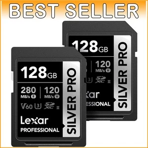 Duo de cartes SD UHS-II 128 Go pour capture vidéo Full HD et 4K - Garantie à vie - Photo 1 sur 9