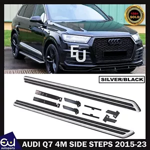 SIDE STEPS RUNNING BOARDS BAR ALUMINIUM & ABS DESIGN NEW FOR AUDI Q7 4M 2016 -23 - Picture 1 of 10