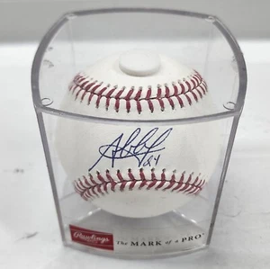 Béisbol firmado por Jesús Aguilar Marlins Bravos Indios Rays Cerveceros Autografiado - Imagen 1 de 4