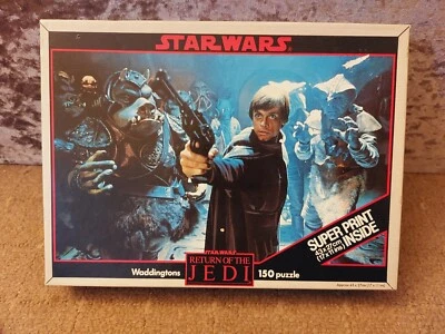 bin STAR WARS Return of the JEDI 150 PIECE JIGSAW PUZZLE 1983 Waddingtons poster - Image 1 of 4
