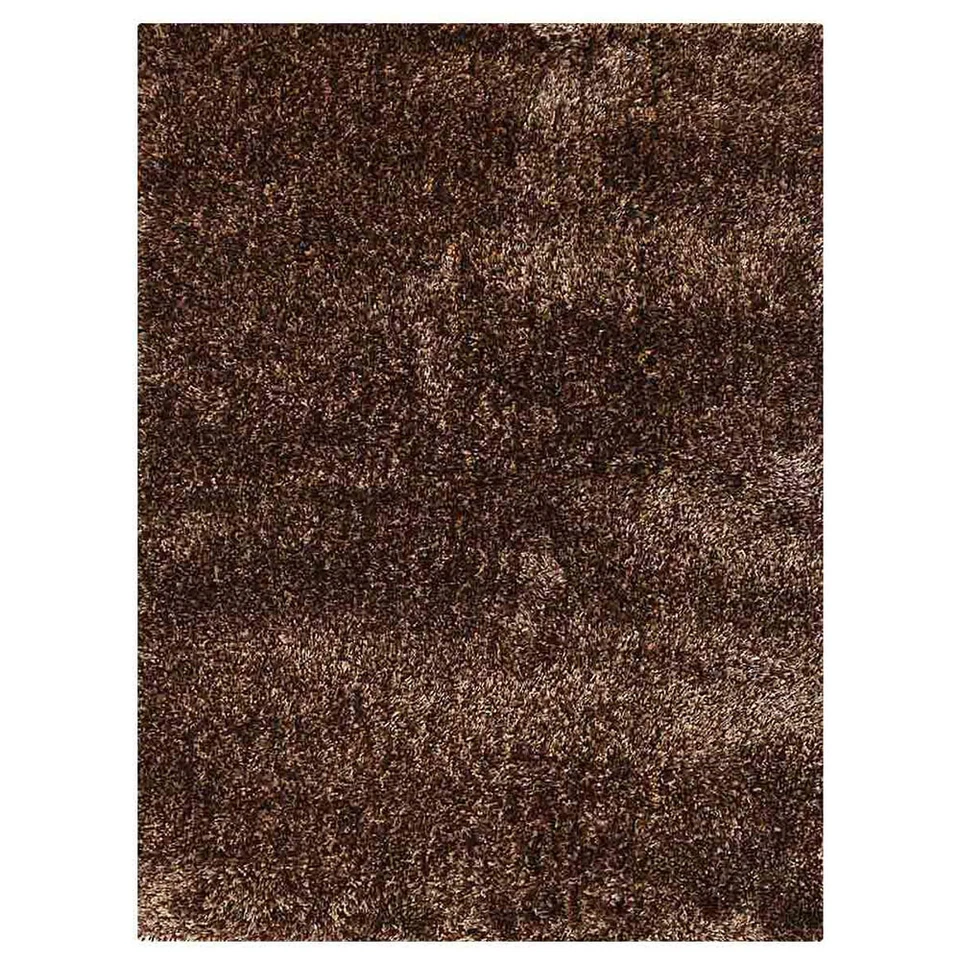 Hand Tufted Shag Polyester Round Area Rug Solid Beige Brown BBH Homes BBK00105 - Image 1 of 1