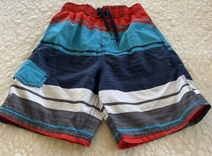 Pantalones Cortos de Nadar Kanu Niños Rojo Blanco Azul a Rayas Bolsillos Pequeños 8 - Imagen 1 de 9