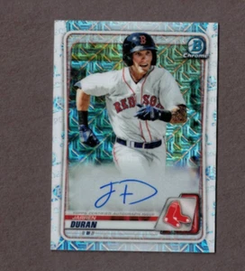 Jarren Duran 2020 Bowman Chrome Prospect Mojo refractor automático - Imagen 1 de 2