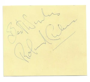 Roland Culver. English Actor. James Bond 007 Thunderball. Signed Card - Picture 1 of 1