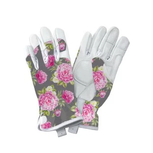 Guantes de jardinería de cuero premium Kent & Stowe gris peonía poda deshierbe para damas - Imagen 1 de 3