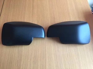MATT BLACK FULL WING MIRROR COVER FITS FREELANDER 2 2005-2012 PAIR STICK ON - Picture 1 of 2