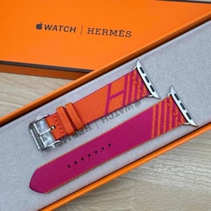 Hermes Apple Watch Band Single Tour Jumping Size 41mm Rose/Orange - Zdjęcie 1 z 7