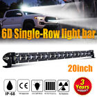 6D Slim 20inch 300W Single Row LED Work Light Bar Spot Beam Off-Road ATV UTV 4x4