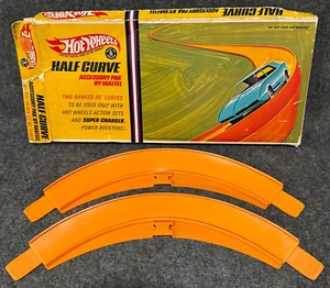 Vintage 1967 HOT WHEELS Redline Era HALF CURVE Accessory Pak by Mattel w/Box - Picture 1 of 22