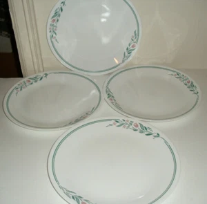 4 CORELLE ROSEMARIE 10 1/4" DINNER PLATES - Picture 1 of 4