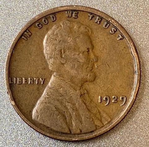 Fine 1929 Lincoln Wheat Cent Philadelphia Mint Penny USA 1c ACTUAL PHOTOS B10 Cover