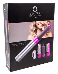 Zenten UK Brand 5 in 1 Air Wrap Hair Dryer,Curler Styling Brush Set + Warranty