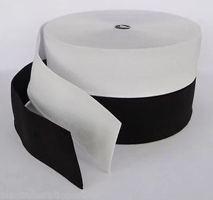 5 Metres Flat 50mm (2") woven BRITISH white elastic - Picture 1 of 1