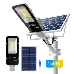 Aluminum Solar Street Light Large Solar LED Light Road Lamp Parking Lot Yard - Picture 1 of 15