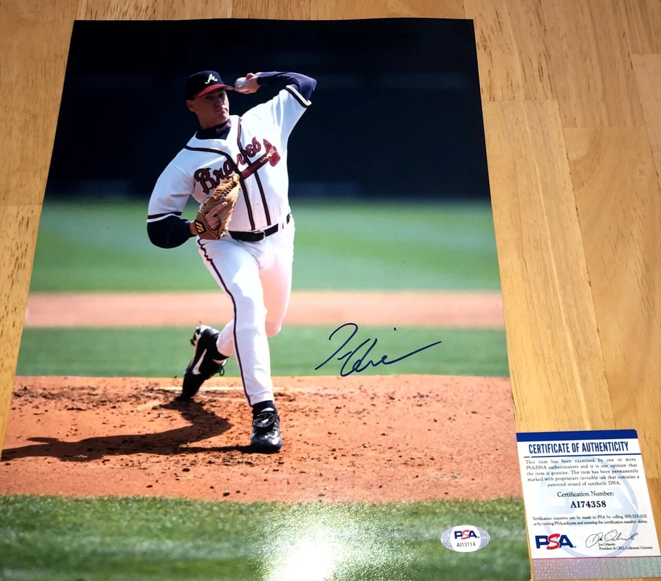 Tom Glavine Atlanta Braves Signed Autographed 11x14 Photo PSA C - Image 1 of 1