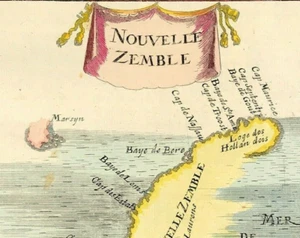 map chart Mallet Nouvelle Zemble archipelago in northern Russia original c1683 - Picture 1 of 3