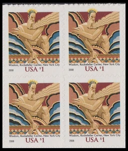 US 3766a Wisdom $1 block 4 MNH 2008 - Picture 1 of 1