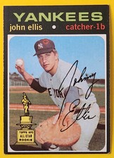 JOHN ELLIS 1971 Topps #263 Rookie Cup New York Yankees