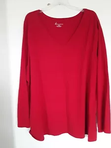 Blusa túnica Lane Bryant talla grande 26/28 roja - Imagen 1 de 3