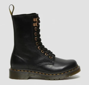 Dr Martens 1490 Oro Rosa Hardware Cuero Botas de Combate Para Mujer US 6 NUEVAS $170 - Imagen 1 de 12