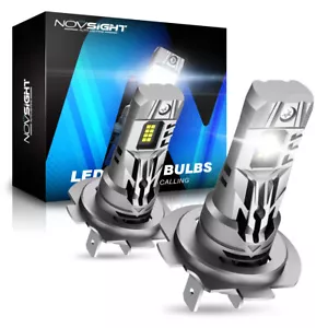 NOVSIGHT H7 LED Headlight Bulbs Conversion Kit High Low Beam 16000LM 6500K White - Picture 1 of 11