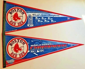 BOSTON RED SOX WS+WORLD SERIES CHAMPS 04 VINTAGE MLB BASEBALL PENNANTS LOT NEW - Picture 1 of 1