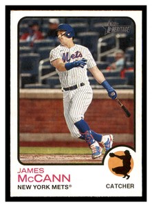 2022 Topps Heritage #344 JAMES MCCANN New York Mets ~F1D