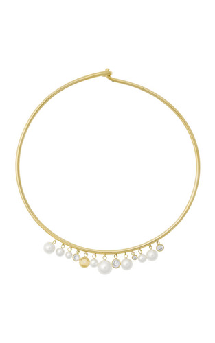 Collana girocollo Michael Kors con perle simulate tono oro nuova con etichetta orig. 145€