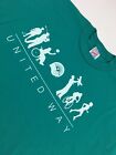 Vintage T Shirt United Way Size XLarge Teal Green 