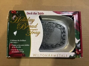 Vintage Wilton Armetale Christmas Tree Snowflake Holiday Tray 9” - Picture 1 of 8
