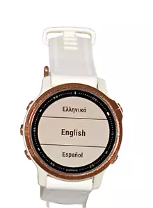 Garmin Fenix 6s Pro gold mit weißem Band - Bild 1 von 3