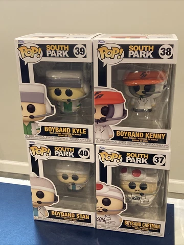 Funko POP! South Park Figures - SET OF 4 BOYBAND MEMBERS (Kyle, Cartman, Kenny+) Cover