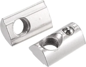 Spring/Roll-in Ball T-Nuts for Alloy Profiles 40 Series in Sizes M4 M5 M6 M8 - Picture 1 of 8