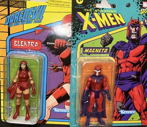 Figuras de acción Marvel Legends retro Kenner de 3,75" magneto + Elektra - Imagen 1 de 1