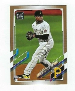 2021 TOPPS SERIES 2 KE'BRYAN HAYES GOLD ROOKIE #644 Ser #0925/2021 PIRATES - Picture 1 of 2