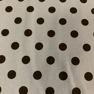 Fabric Finders Dress Weight Twill Fabric Light Blue With Black Polka Dots BTY - Picture 1 of 12