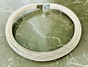 BARBARA SILVERSTEIN UNIQUE, CUSTOM, WOVEN STERLING SILVER NECKLACE - COLLAR - Picture 1 of 10
