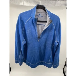 Tommy Bahama Jeans Mens Blue Pullover 1/4 Zip Long Sleeve Sweater - Picture 1 of 3