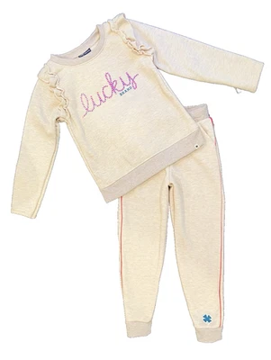 Sudadera cálida de dos piezas Lucky Brand para niñas talla 5 Foto 1 de 4