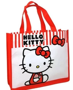 Sanrio Hello Kitty Small Reusable Shopping Woven Tote Bag - NWT Super Cute! - Picture 1 of 2