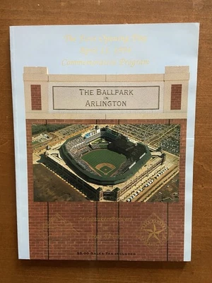 The Ballpark In Arlington Opening Day Commemorative Program - Image 1 of 3