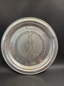 Vintage Wilton Pewter Bicentennial 1776 United States 11” Charger Plate Drum - Picture 1 of 6