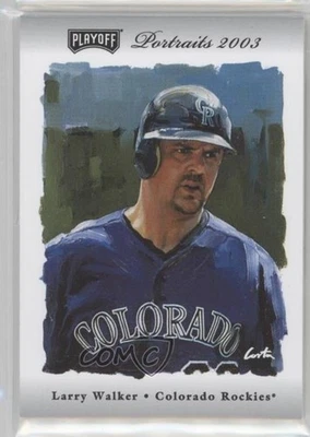2003 Playoff Portraits Silver Materials /50 Larry Walker #96 HOF - Imagem 1 de 2