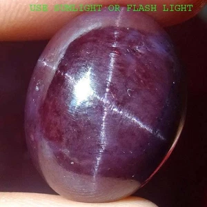 11.35 Cts. Natural Red Star Garnet 4 Rays Cabochon Shape Certified Gemstone - Foto 1 di 4