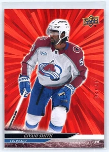 2024-25 cubierta superior Silver Outburst Red Givani Smith/25 #535 - Imagen 1 de 2