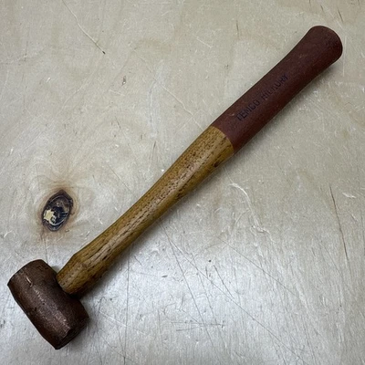 Vintage Brass Temco 1/2 Lb. "NO SPARK" Hammer 7.7oz Total Weight - Image 1 of 4