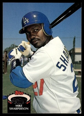 1992 Stadium Club Mike Sharperson Los Angeles Dodgers #93 - Image 1 of 2
