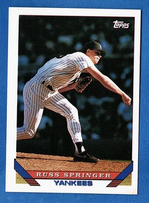 Russ Springer Vintage 1993 Topps - #686 New York Yankees MLB FREE SHIPPING!! - Image 1 of 2