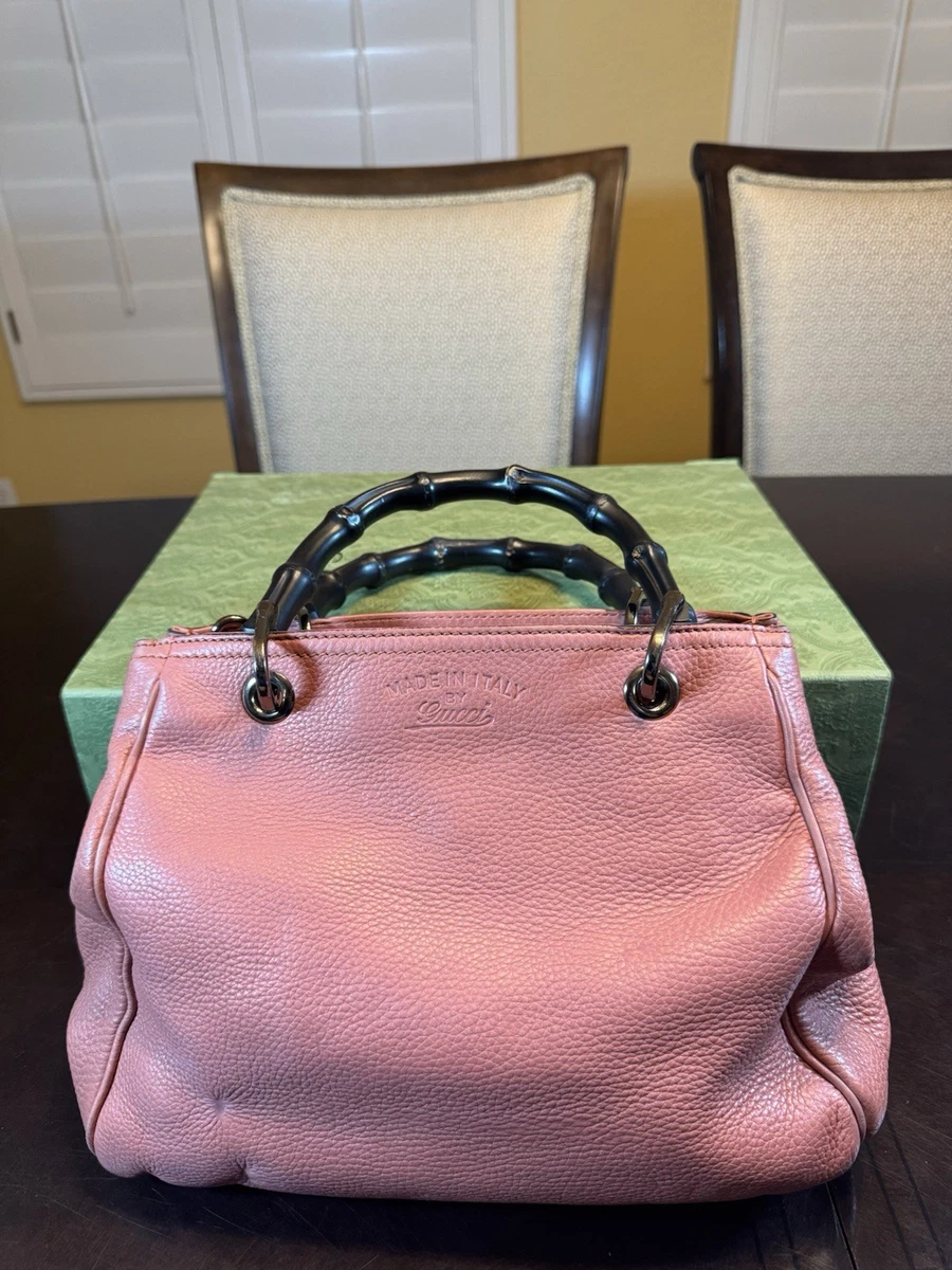 GUCCIヴィンテージ　バンプーハンドバック USED うすいピンク Gucci Bamboo Pink Bags & Handbags for Women for sale | eBay