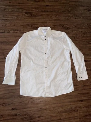 Eton Dress Shirt Mens 18 46 White Signature Twill Contemporary Spread Collar - Image 1 of 4